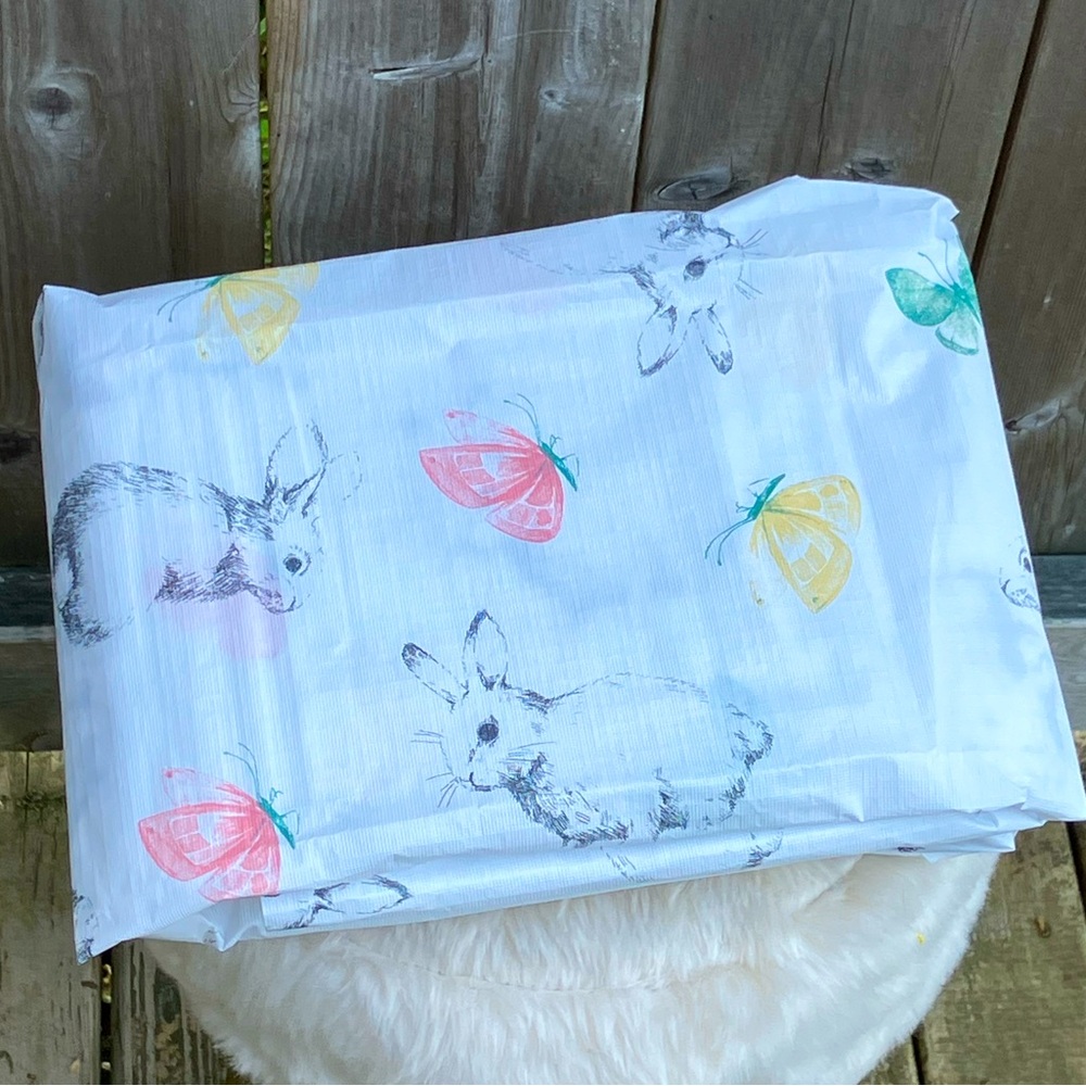 Large Bunnies and Butterflies Tablecloth